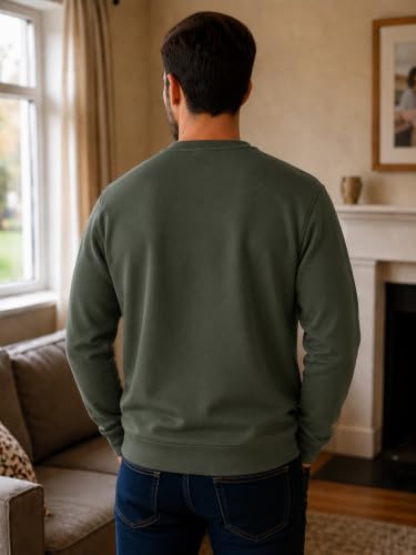 Image of Mack Jonney Men's Printed Fleece Sweatshirt|Full Sleeve Round Neck Winter Sweatshirt for Casual Wear|Travel|Gym & Everyday Style-mj-403