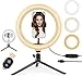 Produktbild OneAmg LED Ringlicht mit Stativ, 10"/ 26cm Selfie Ringleuchte mit Stativ Ringlicht Tischringlicht mit Fernbedienung 3 Farbe & 10 Helligkeitsstufen für YouTube Videoaufnahme,Makeup,Live(3 Farben)