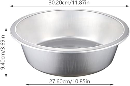 Miniatura 7 de CALLARON Stockpots Cocina Cuenca de aluminio Cuenca de acero inoxidable Bandeja redonda para lavar verduras, frutas y arroz y para drenar Cuencos de