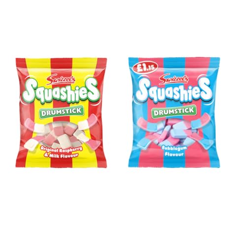Squashie Drumstick Soft Candy Chews – 2-Pack BUNDLE | Vareity of flavours | Imported from UK – Pick Your Favorite Flavours (Squashie Drumstick Soft Candy Chews – Original + Bubblegum – 2 Pack – Imported from UK)