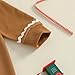 Newborn Baby Boy Girl Gingerbread Outfit Long Sleeve Romper Onesie Jumpsuit Infant Christmas Outfits (A Brown Gingerbread, 6-12 Months)