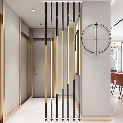Séparateur de pièce sans perçage avec 7 poteaux de clôture métalliques