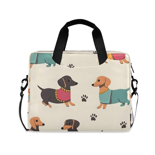 Maletín para portátil con diseño de huella de perro, 13-15.6 pulg miniatura 1