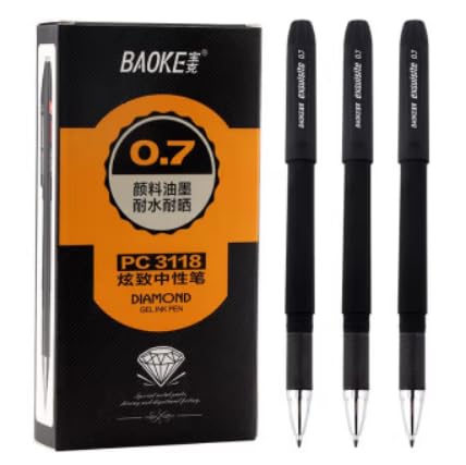 Bolígrafos de tinta gel BaoKe, paquete de 12 unidades miniatura 4