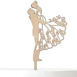 ✅ Personalisierter Cake Topper zur Hochzeit aus Holz mit Datum des Hochzeitstags