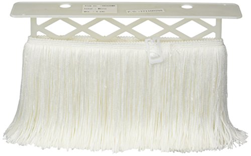 Expo International 5 Yards of 6" Chainette Fringe Trim, White