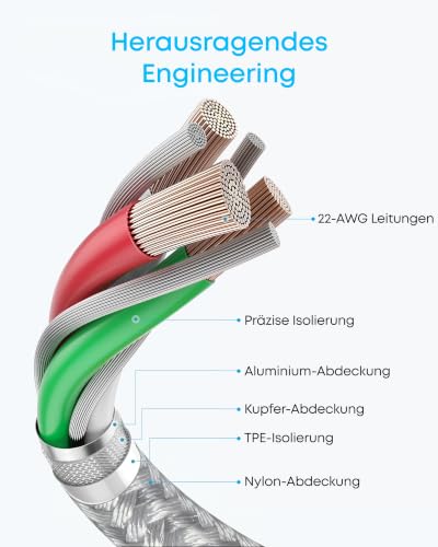 Anker 60W USB C auf USB C kabel PD 3.0 [2 Stück 1,8m] – Ansicht 4