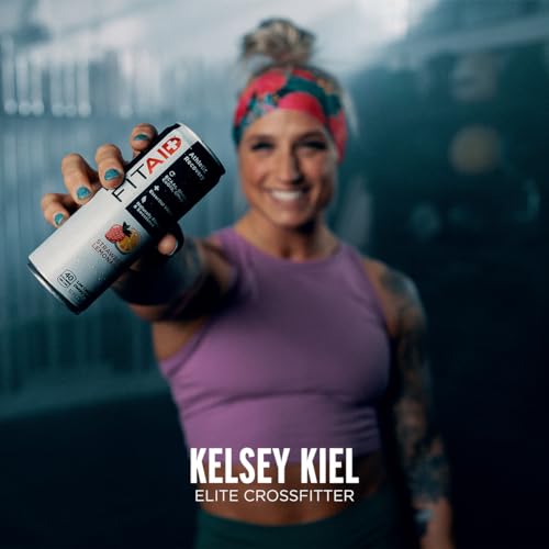 Image of FITAID Post Workout Recovery Drink, Strawberry Lemonade, BCAAs, Glucosamine, Electrolytes, All In One Can, Paleo, Vegan & Gluten-Free, 40 Calories, 12 Fl Oz (Pack of 12)