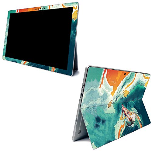 Image of MightySkins Carbon Fiber Skin for Microsoft Surface Pro 7 - Acid Surf | Textured Carbon Fiber Finish | Easy to Apply, Remove, and Change Styles | Made in The USA (CF-MISURPR7-Acid Surf)