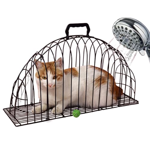 Gabbia per gatti, trasportino per toelettatura, recinzione in metallo antigraffio, cassetta per lavaggio animali domestici, cuccia portatile da viaggio per viaggi in auto, sicurezza interna, gattini