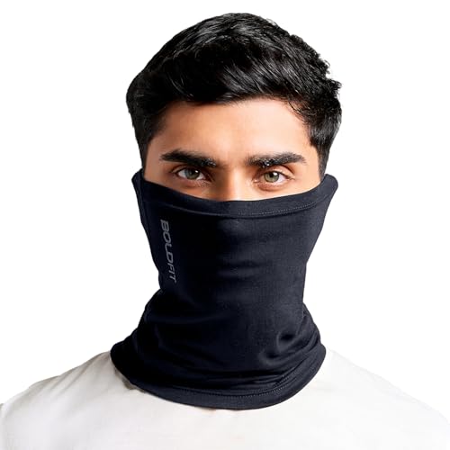 Boldfit Bamboo Bandana for Men & Women, UV Protection Face Cover, Eco-Friendly, Breathable & Stretchable Headwrap, Multi-Functional Headband, Soft Neck Scarf for Biking, Gym, Yoga & Outdoor Navy 1Pc