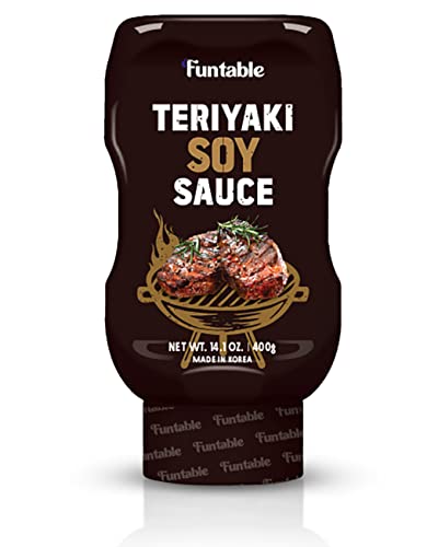 Funtable Teriyaki Soy Sauce - Teriyaki Flavored Sweet Soy Sauce For Dipping, Glazing, Marinade, Seasoning For Korean Bulgogi, Meats, Grill (14.1Oz) #TOP1