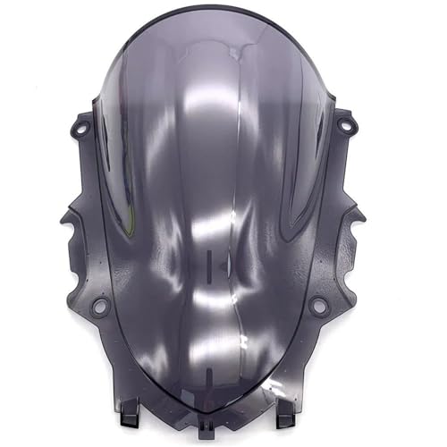 Windschild Spoiler Motorrad-Windschutzscheibe Für Yamaha YZF-R3 YZF-R25 2019–2023 Sport Racing Double Bubble Visier Windabweiser Windschutz Spoiler(Rauch)