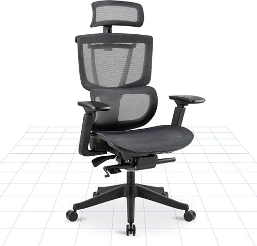 FLEXISPOT OC3 Pro Ergonomic Office Chair High Back Computer Chair With Flip-up Armrest/8-Level Lumbar Support, Breathable Mesh Seat Chion Backrest, Chairs For Home Office Gaming Working, Black