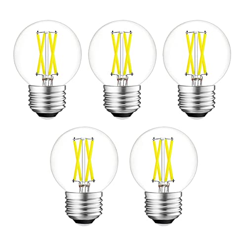 Dimmbar G16.5 E26 LED Vintage Edison Glühbirne 4W 5000K Tageslicht E26 led Mini Globe Glühbirne 40W Äquivalent für Kronleuchterarmaturen, Kronleuchter, Make-up Glühbirnen