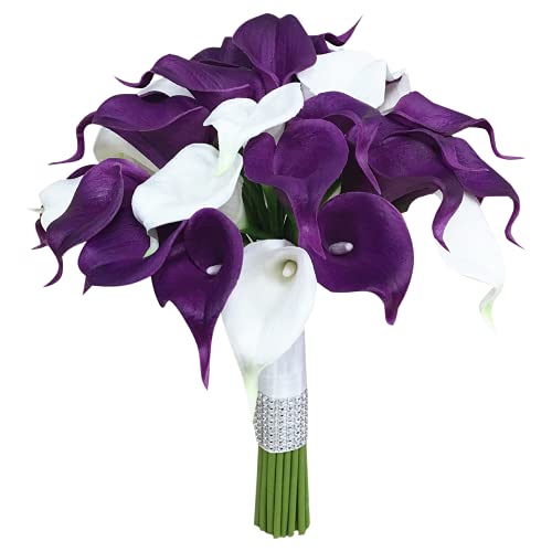 Angel Isabella 10Pc Set Real Touch Calla Lily-Feels Just Like Real (Purple) #TOP4