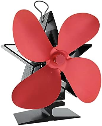 Home Fireplace Fan 4 Blades Fireplace Fan Heat Powered Heating Stove Fan Fireplace Fan Wood Stove Fireplace Fan Heating Fan (Vintage Copper)