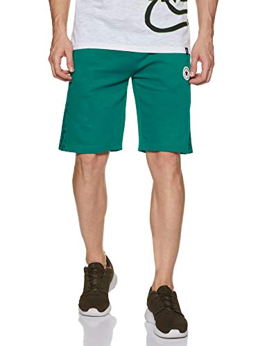 Converse Men’S Regular Fit Shorts Cotton Blend Casual Conv-Ss20-M-76 B,Green,M