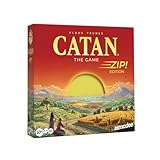 CATAN Zip Travel Board Game – Portable CATAN Strategy Game with 50 Maps, Compact Carry Bag, Dice Shaker & Storage Boxes, Fun for Family & Adults, Ages 10+, 3-4 Players, 1 Hour Playtime