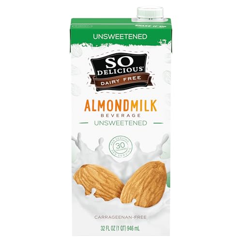So Delicious Dairy Free Shelf-Stable Almond Milk, Unsweetened, Vegan, Non-GMO Project Verified, 1 Quart (Pack of 6) - Thumbnail 2