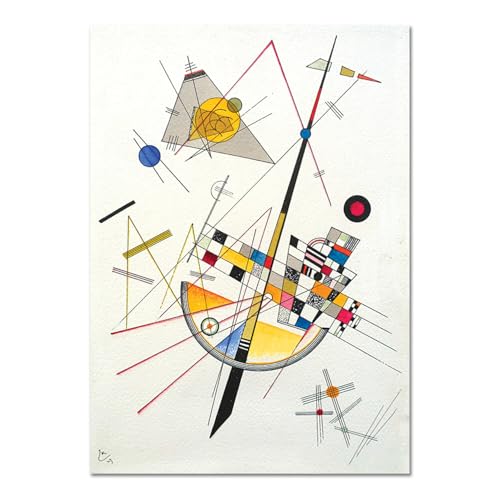 Giallobus - Quadro - Vassily Kandinsky - Tensione delicata - Vetro acrilico - 50x70 - Pronto da appendere - Quadri moderni per la casa