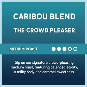Caribou Coffee, Medium Roast Ground Coffee, 100% Arabica Coffee - Caribou Blend 20 Ounce Bag