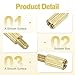 PATIKIL M2 x 5+3 mm Male Female Brass Hex Spacer Standoff, 50 Pcs for FPV Drone Quadcopter PCB Motherboard Steel Screw Nut Set Computer & Circuit Board, Gold
