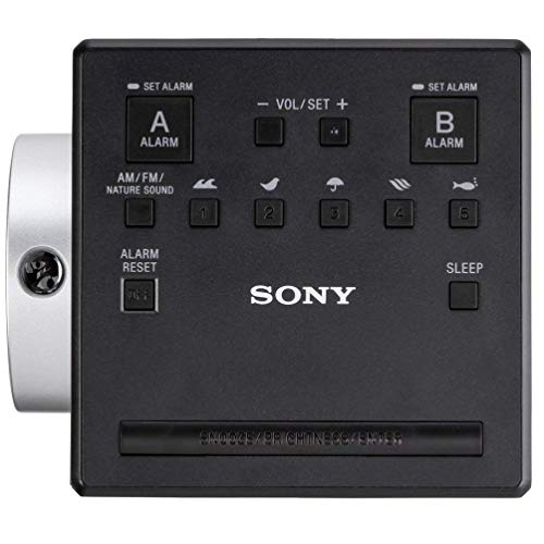 Sony Icf-C1Pj Alarm Clock With Am/Fm Radio, Time Projection, Soothing Nature Sounds, Extendable Snooze, Led Display With Adjustable Brightness, Usb Port And Built-In Calendar + Extra Batteries + Cable #TOP4