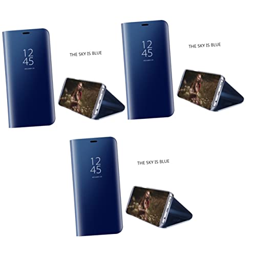 Coque de smartphone compatible UPKOCH avec stand de visionnage rigide bleu ciel