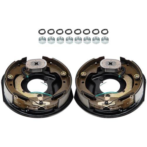 Youxmoto 10 X 2-1/4 Trailer Electric Brake Assembly (1 Right Hand+ 1 Left Hand) 4 Hole Mounting for 3 500 lbs to 4 000 lbs Trailer Axles Brakes Kits. 1 Pair