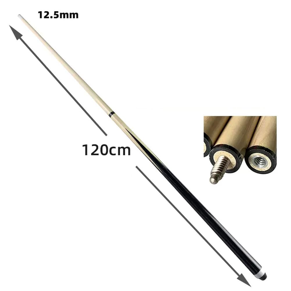 Lot De 2 Queues De Billard En érable - Longueur 120cm, Pointe 12.5mm, Poids ~18-20oz - Portable, Démontable - Pour Débutants Et Loisirs