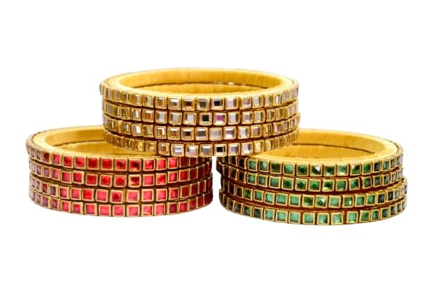 AVANI COLLECTION Bridal set 3 colors of silk thread colorful multicolor matching bangles for women and girls set of 3 (2/2) (B0CC6988T9) Amazon Price History, Amazon Price Tracker