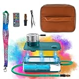 Travel Portable Hookah Set with Everything Friend Gatherings, Outdoor Parties & Travel Easy Cleaning Detachable lid allows adding ice and fruits inside, Adding more fun to your hookah experience（Green）