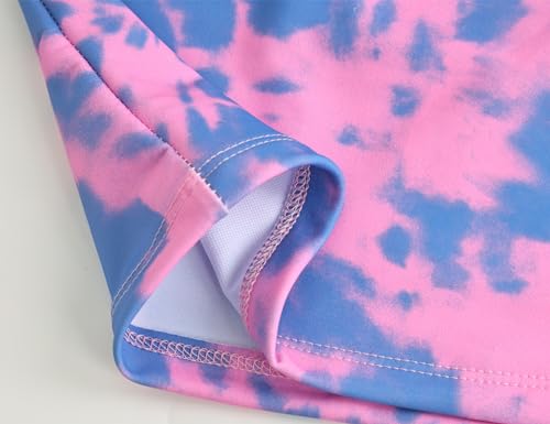 Image of TENVDA Girls Swimsuit 2-Piece Halter Tankini Set Beach Sport Bathing Suit UPF 50+ Swimwear
