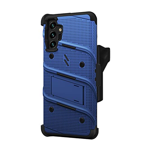 Funda Galaxy A13 5G ZIZO Bolt con protector de pantalla kickstand y cordón azul 3