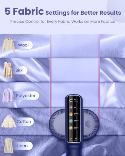Image of Travel Steamer for Clothes, 110-240V Dual Voltage Portable Steamer | 1200W Fast Heat in 15s, 140ml Tank, 5 Fabric Settings, 2 in 1 Handheld Garment Steamer & Iron for Business, Global and Europe