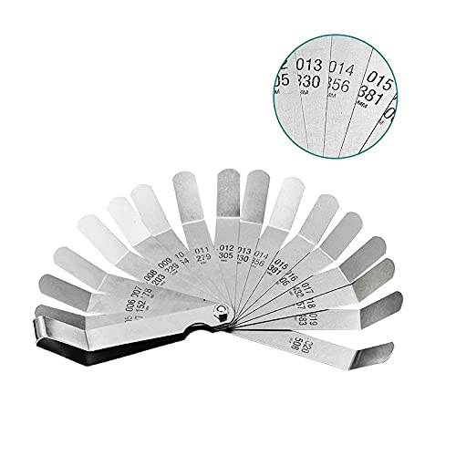 Calibrador de espesores 15 piezas acero inoxidable miniatura 2
