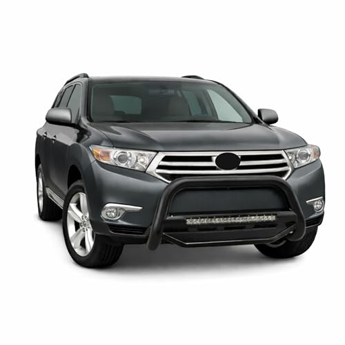 Image of Black Horse MAX Beacon Bull Bar No Skid Plate Black Compatible with 2011-2013 Toyota Highlander-MAB-TOF5207B