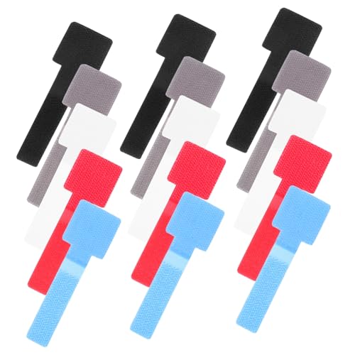 KALLORY 50 piezas Cord Wraps Organizador de cables para escritorio con adhesivo, clips para cables para gestión de cableado miniatura 1