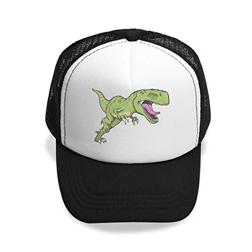 Kkmkshhg The Fierce Dinosaur Youth Adjustable Mesh Hats Baseball Trucker Cap For Boys And Girls (Black 2, One Size) #TOP3