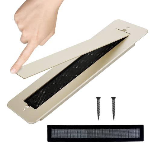 RPOMU Aluminum RV Floor Register 2"x10" with Magnetic Vent Cover, RV Vent Accessories for Inside, Floor Vent Covers for Home