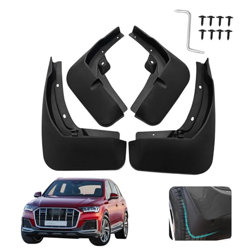 Image of Custom Fit for Mud Flaps Audi Q7 / SQ7 2020-2024 2025 Mud Splash Guard Front and Rear 4-PC Set