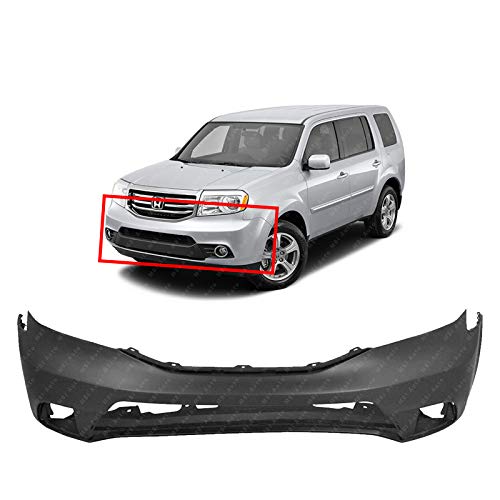 BUMPERS THAT DELIVER - Primered, Front Bumper Cover Fascia for 2012-2015 Honda Pilot EX EX-L LX SE 12-15, HO1000285