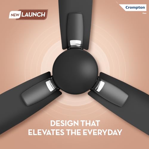 Image of Crompton Energion Caelum 1200mm BLDC Ceiling Fan | Remote & Regulator Control | Multiple Fan Pairing on Remote | BEE 5 Star Rated | High Air Delivery | Low Noise | 4 Years Brand Warranty | Matte Black