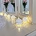 Marokkanische LED Lichterkette,1.5m Gesamtlänge mit Timer, batteriebetrieben, 10 LEDs warmweiß, Lichterkette innen, Metall Kugel von Festive Lights.
