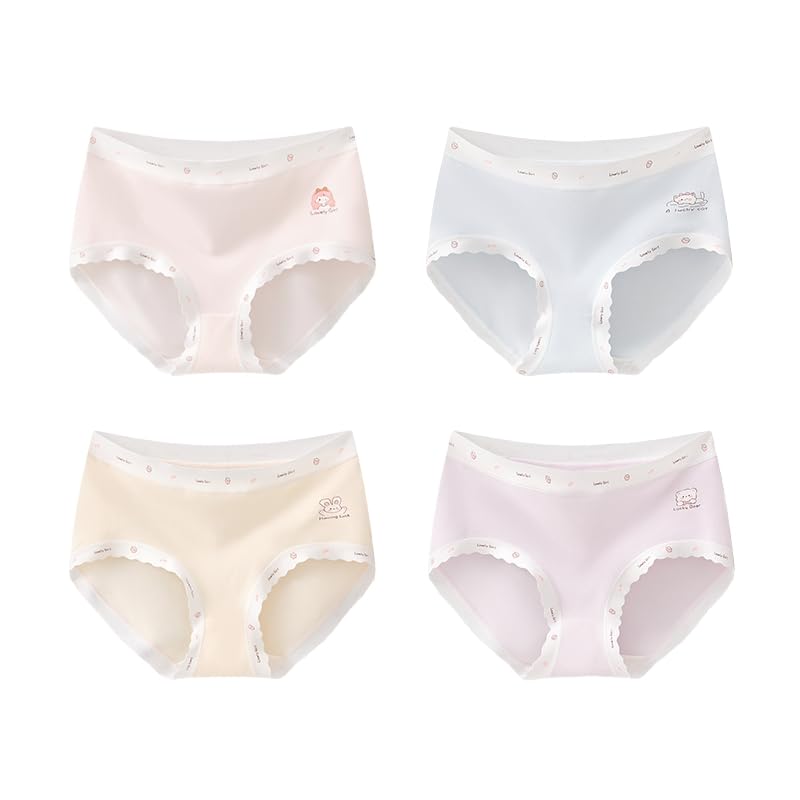 Teen Girls Underwear Seamless Cotton Big Girls Berifs Tagless No Show Panties for Teens Pack of 6