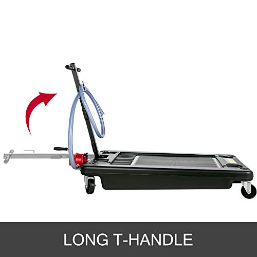 Bestauto-Portable-Oil-Drain-Pan-with-Pump-64L-Oil-Drain-Pan-17-Gallon-Low-Profile-Oil-Drain-Pan-with-8-Hose-for-SUV-Car-and-Trucks