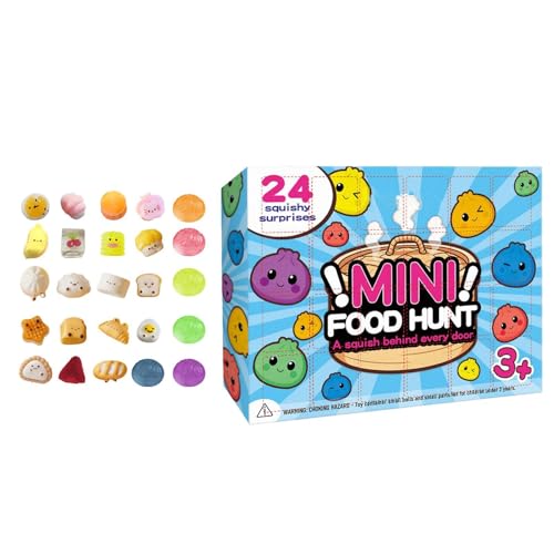 �X�g���X�X�N�C�[�Y�������� - 24�s�[�X�̐H�i���e�[�}�ɂ������o�Z�b�g | Soft Kneading Fidget Countdown Pack Anxiety Relief Dumpling Design Durable Gift Set for r