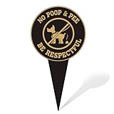 No Dog Pee Signs for Yard - No Dog Poop Signs Stop Dogs from Pooping or Peeing On Your Lawn Yard Sign
