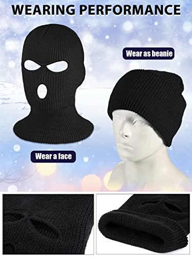 Image of PROBEROS Full Face Ski Mask for Men Women, Knitted Balaclava Ski Mask Thermal Balaclava for Winter Outdoor Sports Ski Bike